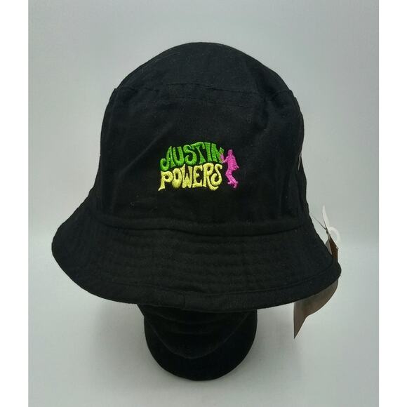 Vintage Austin Powers 1999 Black Bucket Hat L/XL - Picture 1 of 4